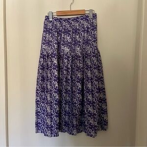 vintage '70s drop waisted midi skirt